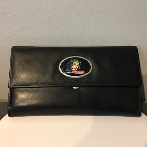 Wonder Woman black leather wallet